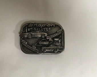 Snap -On Tools Salutes 40 Years Of Corvettes Belt Buckle Limited Edition  Trucker Hipster Father’s Day Gift Made In USA