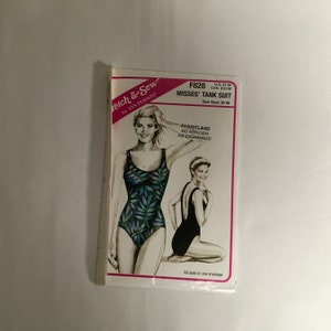 May include: A sewing pattern for a tank suit with a bust size of 30-46 inches. The pattern is from the Stretch & Sew brand by Ann Person. The pattern is for a misses' tank suit. The pattern is for a tank suit with a bust size of 30-46 inches. The pattern is from the Stretch & Sew brand by Ann Person. The pattern is for a misses' tank suit.