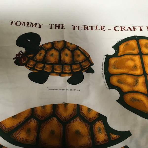 VIP Cranston Tommy The Turtle Sonic De Egel Stof Panel Cut &Sew 12 1/2 "Lange Zachte Sculptuur Speelgoed Verzwaarde Deurstop