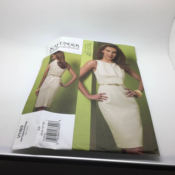Vogue Sewing Pattern Kay Unger V1183 V 118 Misses Dress Fitted Lined Dress  Above Mid Knee Midriff Size 6 8 10 12 14 16 18 20 You Pick - Etsy