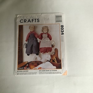 McCall's Crafts 8034 748 キッチンヘルパーバッグ レディーバギーパンツ プラスチックバッグ 食料品バッグ おばあちゃん おじいちゃん 収納 整理 ファームハウス