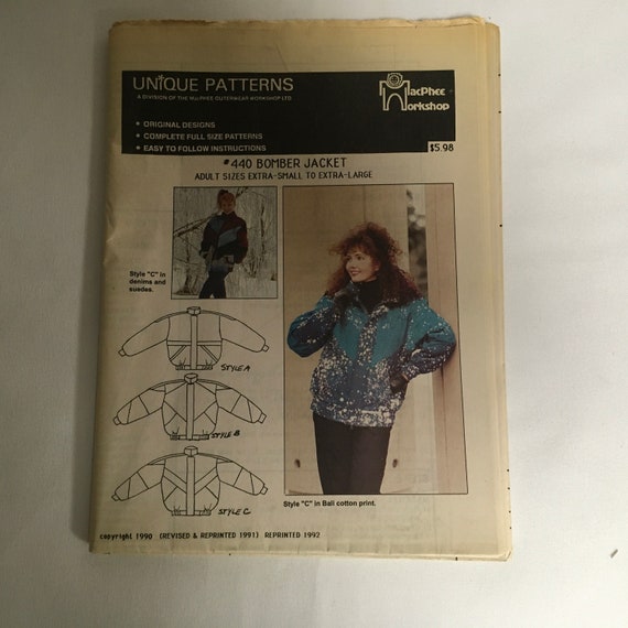 Macphee Workshop Unique Patterns 440 Bomber Jacket Unisex Men - Etsy