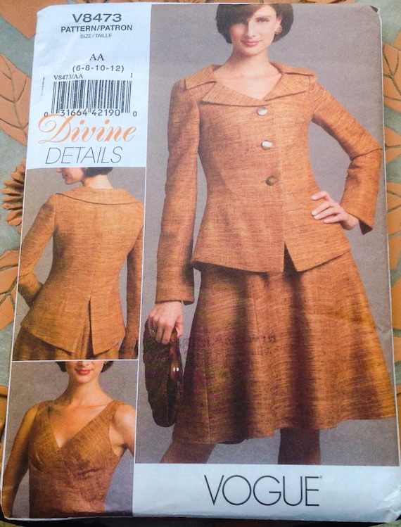 Vogue Sewing Pattern Devine Details V8473 Jacket & Dress - Etsy Canada