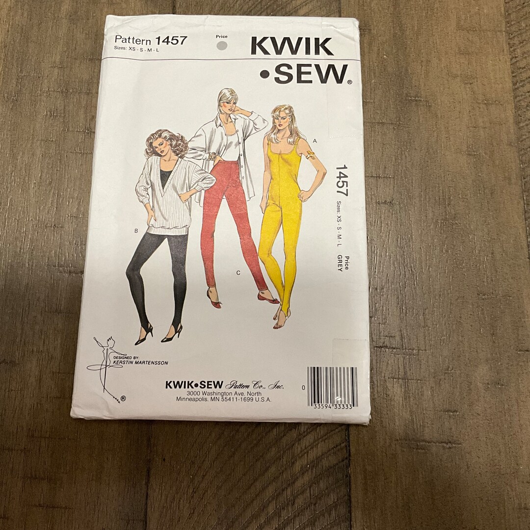 Kwik Sew 1457 Sewing Pattern Misses Unitard Stirrup Pants Scoop ...