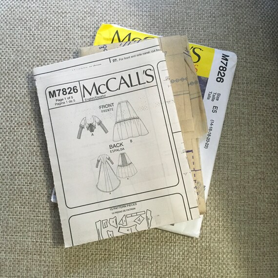 McCall's M7826, Patron De Couture En Papier, Blanc, 6 8 10 12 14