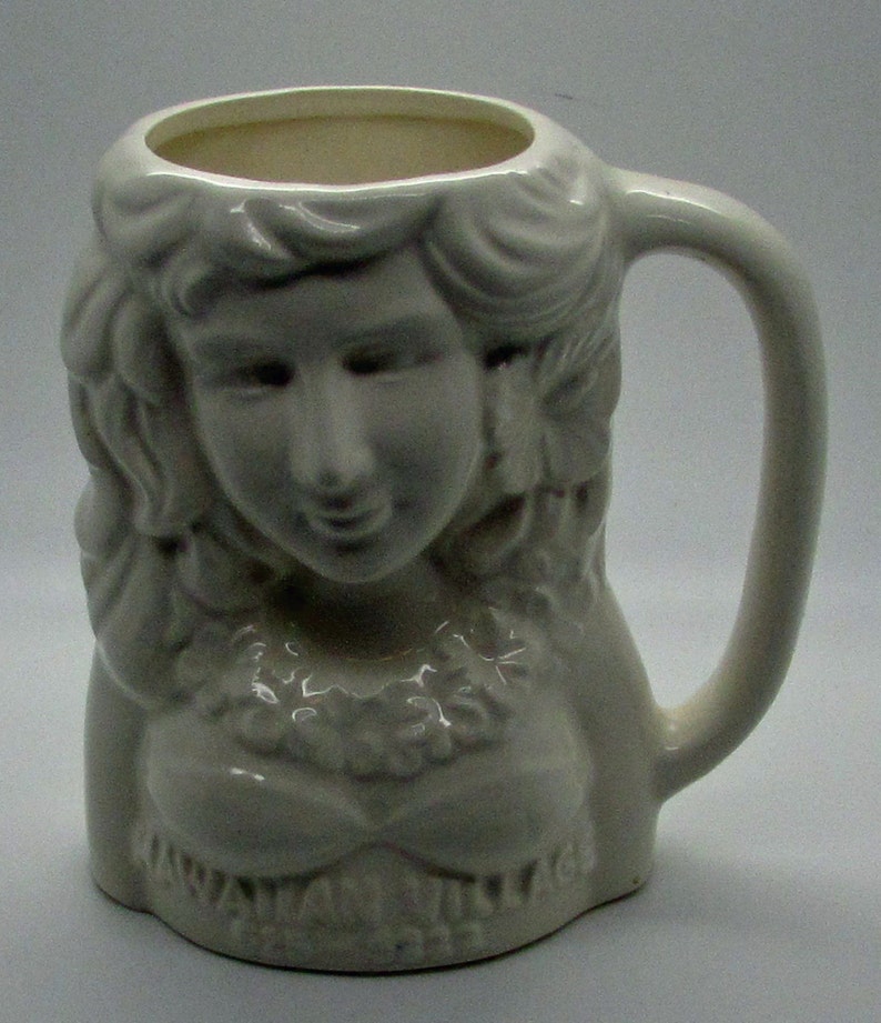 Tiki Mug Vancouver BC White Wahine Bust Mug Hawaiian Village Etsy Canada