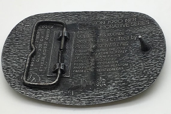 National Finals Rodeo 1990 Belt Buckle Hesston Fiatagri NFR  display picture 3