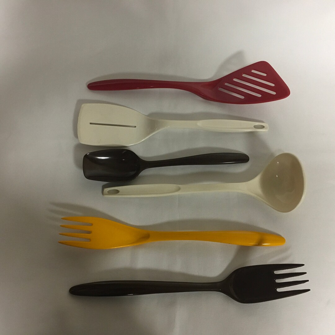 Vintage Rosti Hutzler Foley Utensils Meat Fork Serving Spoon Slotted