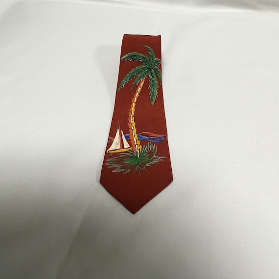 Vintage Hand Painted Tie Swing Rockabilly Penney’… - image 1