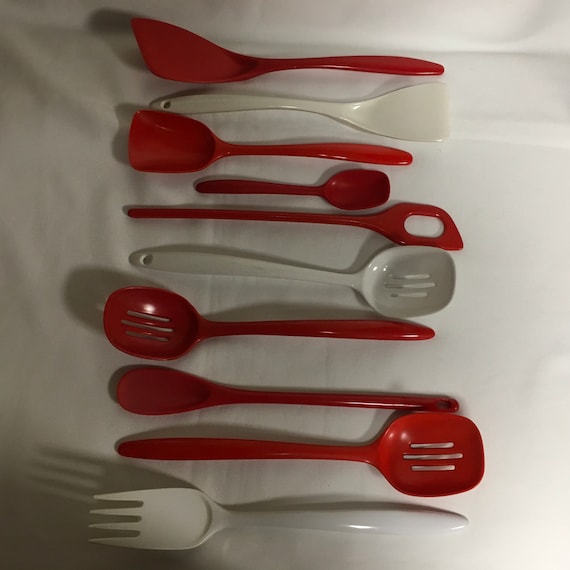 Vintage Red Melamine Utensils Rosti Hutzler Machi Mala Melamine Ware Stirrer  Serving Spoon Slotted Spoon Meat Fork Spatula You Pick -  Israel