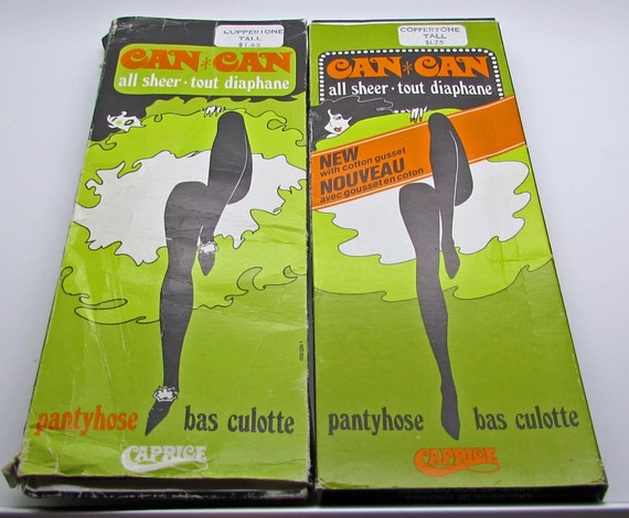 Vintage 60s Pantyhose Can Can Caprice All Sheer Coppertone Tall 100 Nylon With Coton Gusset 163 Cm 176 Cm up to 145 Lbs New in Box Etsy