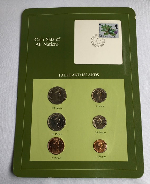 Coin Sets of All Nations Falkland Islands 1 20,50 Pence 1985 UNC 5 10 2