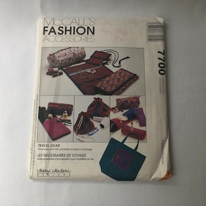 McCall’s Fashion Accessories 7700 717 Travel Gear Tote Bag Utility Bag Barrel Bag Shoe BagTrifold Bag Wallet For Jewellery Make-up Uncut