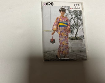 EPO M-708 Sewing Pattern Misses Classic Kimono Haori Obi Sash And Tie Geisha Gown Size S M L Japanese Instructions