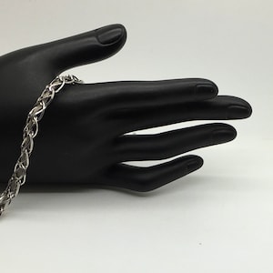 Vintage Sterling Silver Starter Charm  Bracelet Double Link 7 1/4   “ Length Birthday Gift For Her