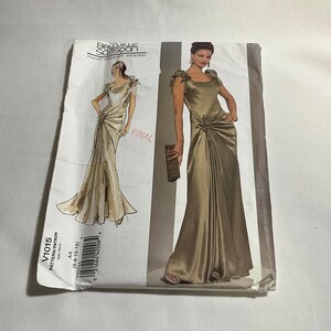 Vogue V1025 Sewing Pattern Belleville Sassoon Bias Floor Length Dress Close  Fitting Upper Section Foundation Boning Drape Dress 6 8 10 12 - Etsy