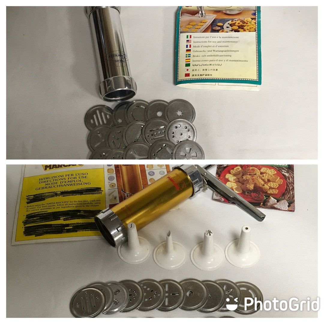 Marcato Biscuits Cookie Press With Discs Christmas Holiday Cookies