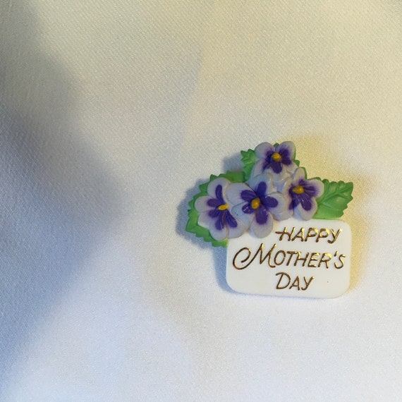Mother's Day Brooch Vintage 1970s Mother’s  Pin P… - image 1