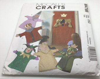 McCall's Craft Sewing Pattern Hand And Arm Puppets Panda Puppet Rabbit Puppet Lion Puppet Frog Puppet Animal Puppets Make Believe Theater