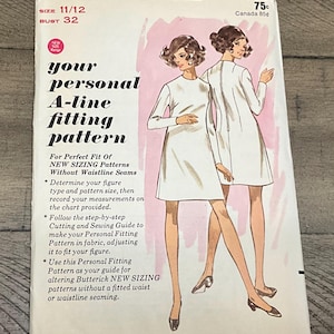 Butterick 3001 A-Line Dress Sewing Pattern Size 11/12 Bust 32 (New, Uncut)