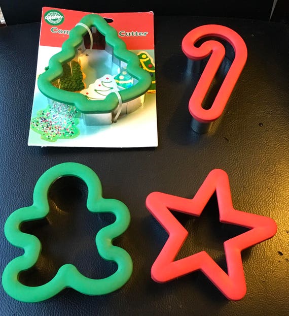 Wilton Comfort Grip Cookie Cutters Christmas Tree Star Candy Etsy