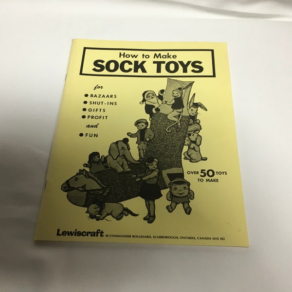 Lewiscraft How To Make Sock Toys For Bazaars Shut-Ins Gifts Fun 50 Toys Sock Animals Monkey Dog  Sock Dolls Finger Puppets Sock Novelties