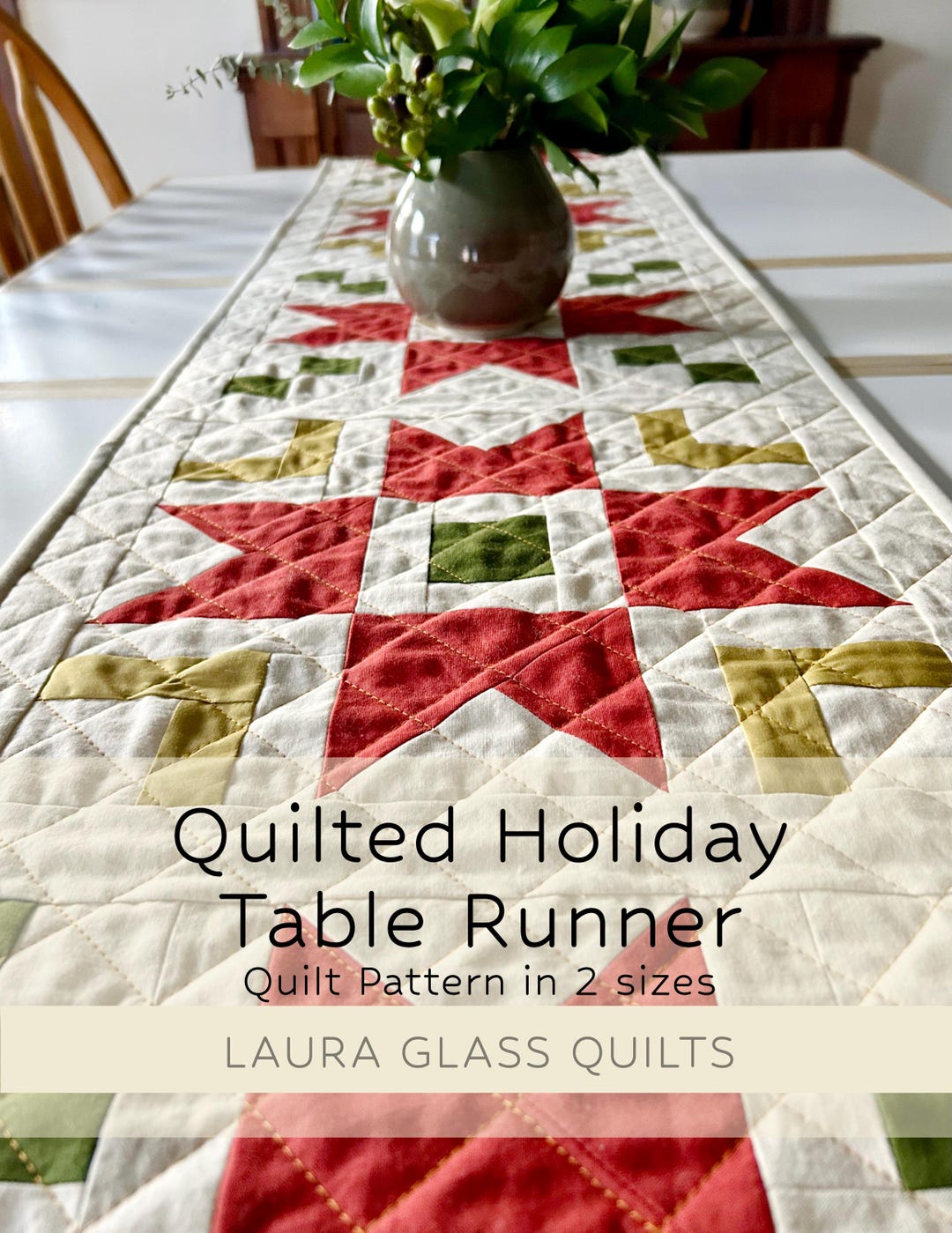 Quilted Table Runner Pattern in Two Sizes, PDF Pattern - Etsy