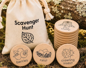 Nature Scavenger Hunt Game  Kids Forest Scavenger Hunt  Outdoor Learning Activity  Forest School  Children's Nature Study  Homeschool