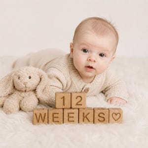 Baby Milestone Blocks Baby Shower Gift Baby Month Age Blocks Wood Baby Blocks Baby Photo Prop Pregnancy Gift - Nursery Decor