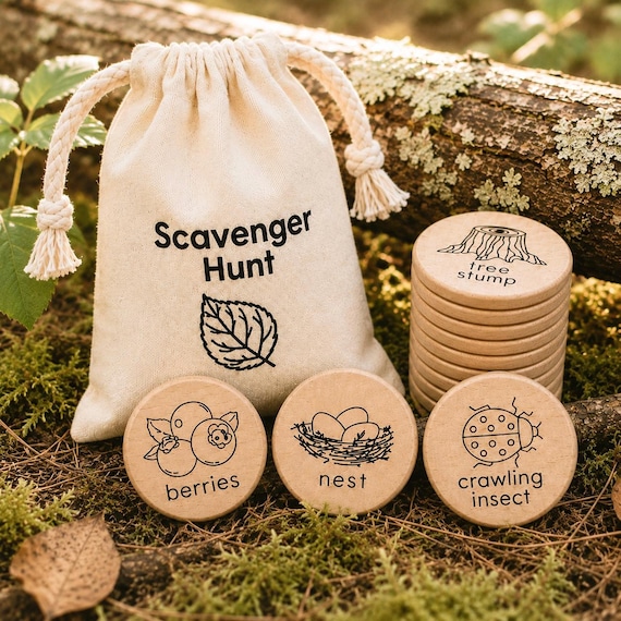 Nature Scavenger Hunt Game / Kids Forest Scavenger Hunt / Outdoor Learning Activity / Forest School / Children's Nature Study / Homeschool