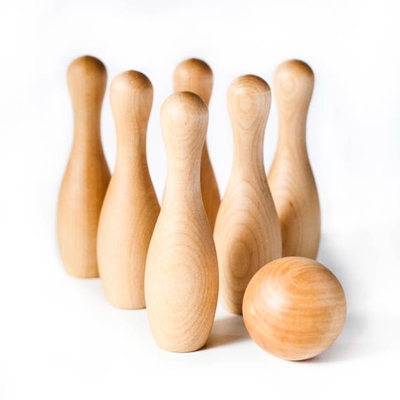 Wood Bowling Set Children S Wooden Image 0