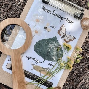 Kids Wood Magnifying Glass / Personalized Magnifying Glass / Childrens Bamboo Magnifier / Personalised Wood Toy / Custom Wood Toy image 5