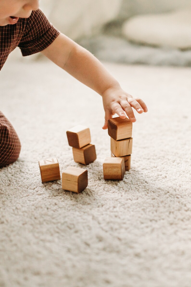 Wood Number Blocks / Wood Baby Blocks / Wood Blocks / Baby | Etsy