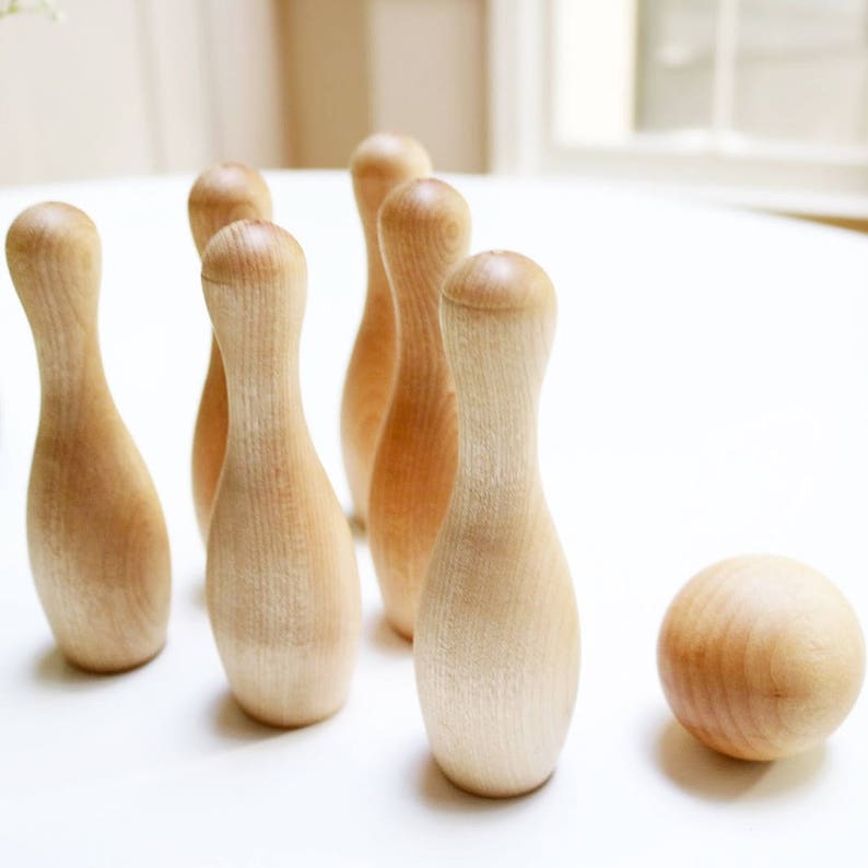 Personalized Wood Bowling Set Personalized Wood Bowling Game Etsy