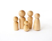 Holz Peg Puppe Familie / Holz Spielzeug Puppen / Holz Familie / Holz Puppen / Baby Ankündigung