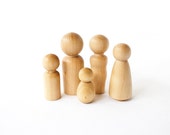 Legno Peg Doll Famiglia / Bambole Giocattolo Di legno / Famiglia di legno / Bambole di legno / Annuncio Bambino