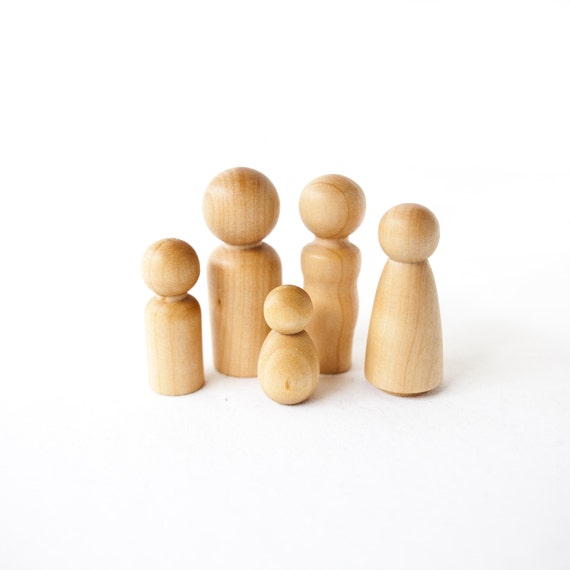 wooden family dolls