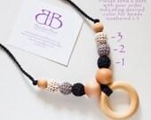 Benutzerdefinierte Holz und Zahnen Halsband / Custom Krankenpflege Halskette / Custom Babytrage Halskette / Custom Chewelry / Custom Chewellery