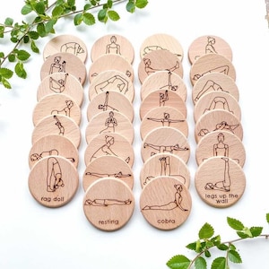 Jeu de yoga / Poses de yoga pour enfants / Cartes de yoga pour tout-petits / Activité familiale de la maternelle préscolaire / Méditation de yoga pour les enfants