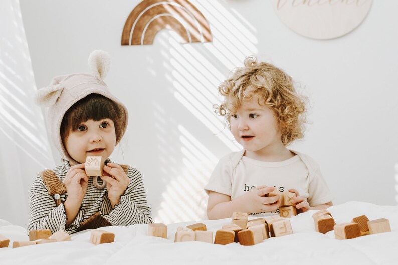 Wood Alphabet Blocks / Wood Baby Blocks / Wood Blocks / Baby Etsy