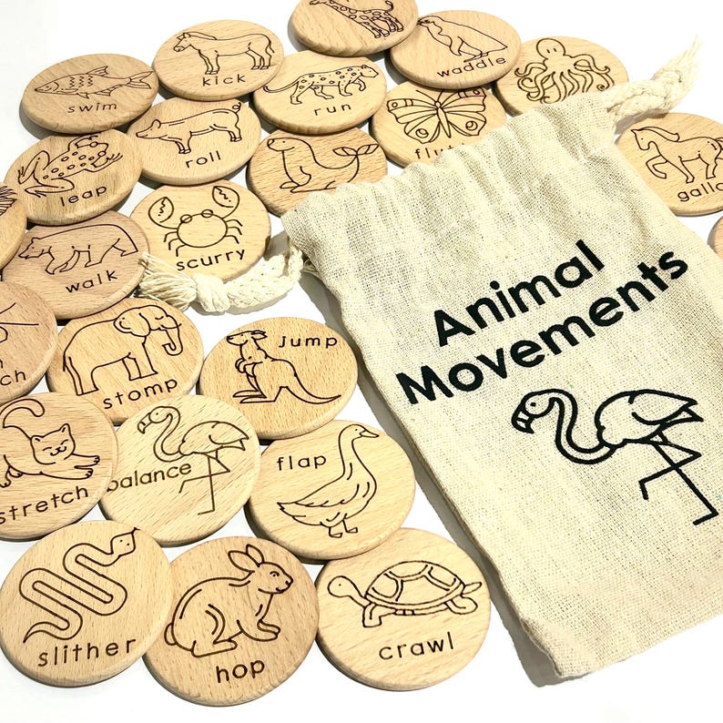 Kid's Animal Movement Game - Children's Animal Actions - Toddler Gross Motor Skills Game - Preschool Kindergarten Kids Toddler Activity image 2