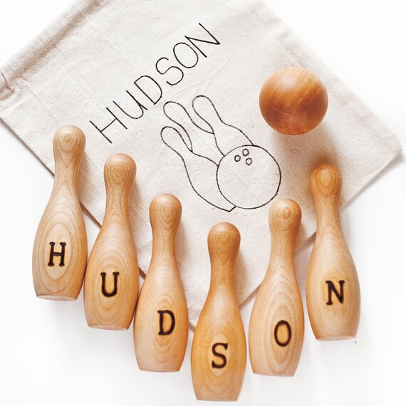 childrens wooden skittles