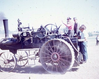 Vintage 35mm Slide Case Farm Steam Tractor 1974