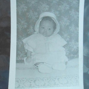 RPPC Postcard African American Baby Child Bonnet Named