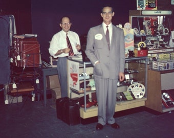 Vintage Photo Color 70mm Slide Department Store Ansco Americana 1950