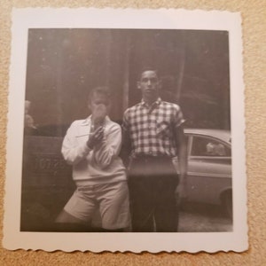Vintage Photo Snapshot Abstract Woman Shoe Hiding Face