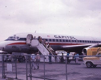 Vintage 35mm Slide Capital Airlines Jet Airplane 1975 Lot Of 3