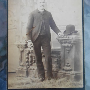 Victorian Cabinet Handsome Man Hat