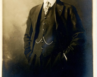 RPPC Postcard Dapper Handsome Man