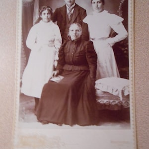 Victorian Cabinet Card Photo Family Woman Holding Cabinet Card Child Wisconsin